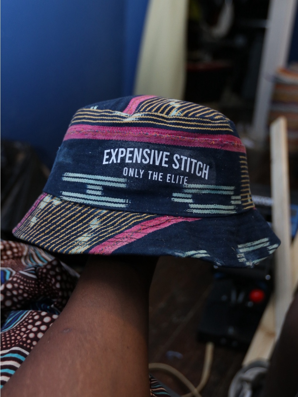 Expensive Stitch 'Only The Elite' Multicolor Bucket Hat